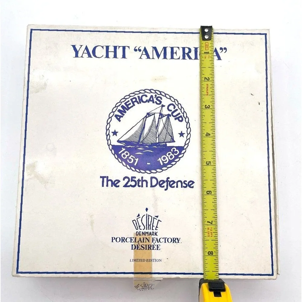 Desiree Denmark America's Cup 1983 Yacht America Porcelain Plate Boxed COA